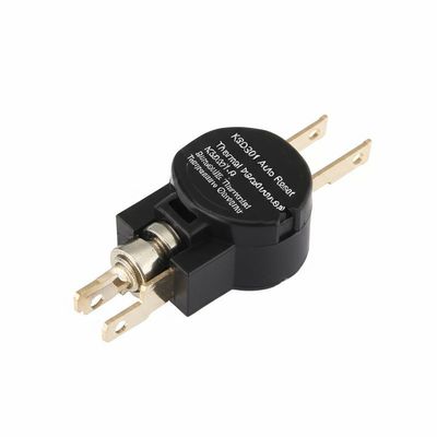 Termostat bimetaliczny KSD301 z 100000 cykli i obudową z tworzywa sztucznego lub ceramiki do zastosowań z aluminiową nasadką lub miedzianą głowicą